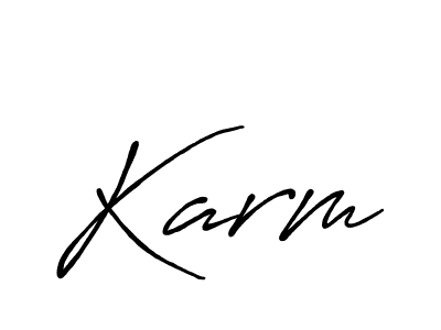 Create a beautiful signature design for name Karm. With this signature (Antro_Vectra_Bolder) fonts, you can make a handwritten signature for free. Karm signature style 7 images and pictures png