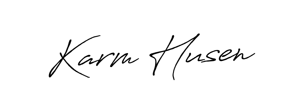 Create a beautiful signature design for name Karm Husen. With this signature (Antro_Vectra_Bolder) fonts, you can make a handwritten signature for free. Karm Husen signature style 7 images and pictures png