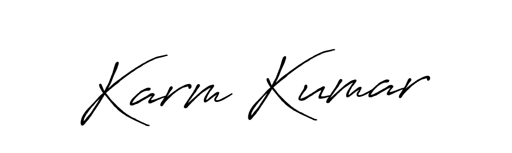 Also we have Karm Kumar name is the best signature style. Create professional handwritten signature collection using Antro_Vectra_Bolder autograph style. Karm Kumar signature style 7 images and pictures png