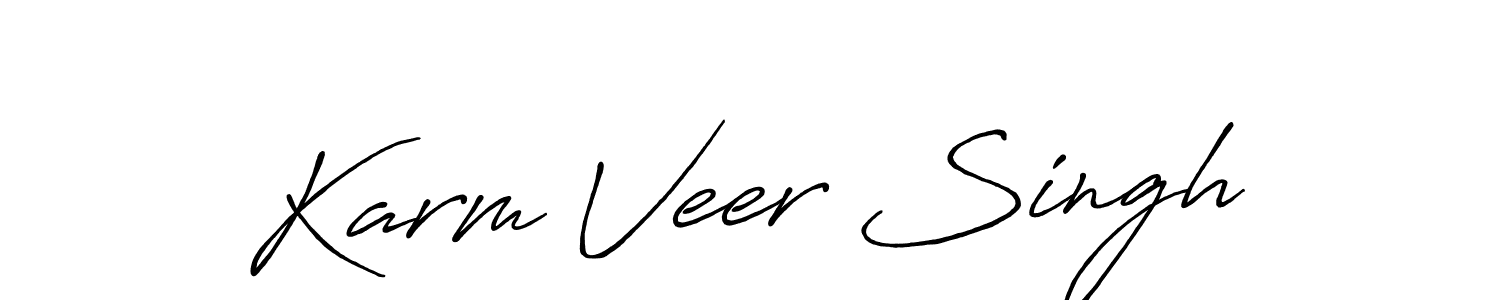 It looks lik you need a new signature style for name Karm Veer Singh. Design unique handwritten (Antro_Vectra_Bolder) signature with our free signature maker in just a few clicks. Karm Veer Singh signature style 7 images and pictures png