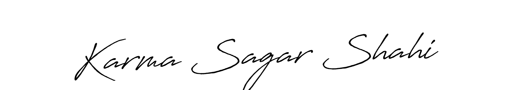 Design your own signature with our free online signature maker. With this signature software, you can create a handwritten (Antro_Vectra_Bolder) signature for name Karma Sagar Shahi. Karma Sagar Shahi signature style 7 images and pictures png