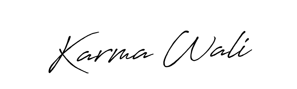 Karma Wali stylish signature style. Best Handwritten Sign (Antro_Vectra_Bolder) for my name. Handwritten Signature Collection Ideas for my name Karma Wali. Karma Wali signature style 7 images and pictures png