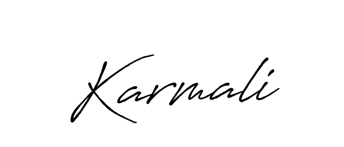Karmali stylish signature style. Best Handwritten Sign (Antro_Vectra_Bolder) for my name. Handwritten Signature Collection Ideas for my name Karmali. Karmali signature style 7 images and pictures png