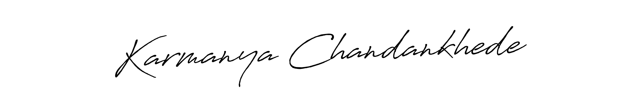 How to make Karmanya Chandankhede signature? Antro_Vectra_Bolder is a professional autograph style. Create handwritten signature for Karmanya Chandankhede name. Karmanya Chandankhede signature style 7 images and pictures png