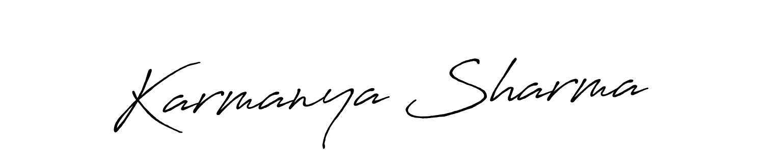 if you are searching for the best signature style for your name Karmanya Sharma. so please give up your signature search. here we have designed multiple signature styles  using Antro_Vectra_Bolder. Karmanya Sharma signature style 7 images and pictures png