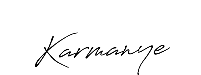 Design your own signature with our free online signature maker. With this signature software, you can create a handwritten (Antro_Vectra_Bolder) signature for name Karmanye. Karmanye signature style 7 images and pictures png