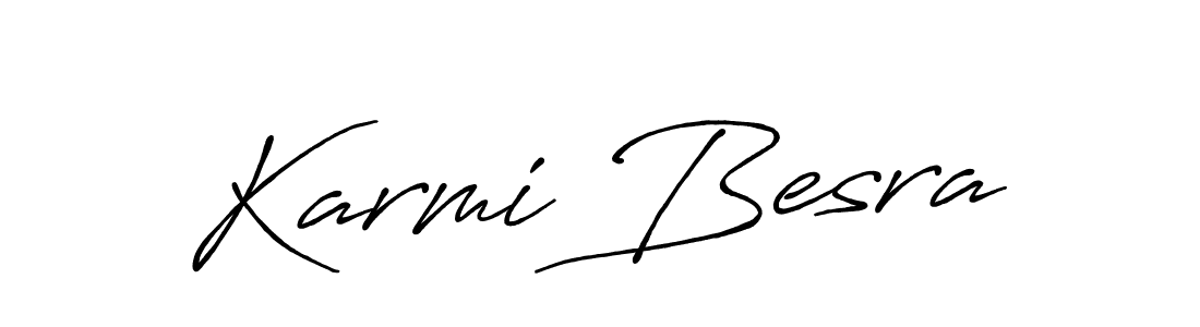 Also You can easily find your signature by using the search form. We will create Karmi Besra name handwritten signature images for you free of cost using Antro_Vectra_Bolder sign style. Karmi Besra signature style 7 images and pictures png