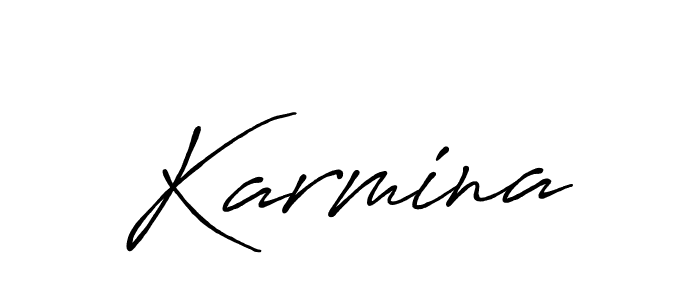 Make a beautiful signature design for name Karmina. With this signature (Antro_Vectra_Bolder) style, you can create a handwritten signature for free. Karmina signature style 7 images and pictures png