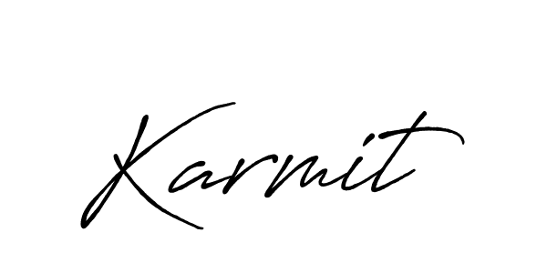 Design your own signature with our free online signature maker. With this signature software, you can create a handwritten (Antro_Vectra_Bolder) signature for name Karmit. Karmit signature style 7 images and pictures png