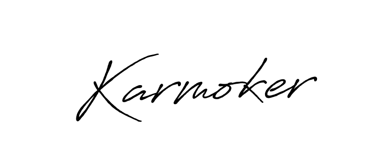 Create a beautiful signature design for name Karmoker. With this signature (Antro_Vectra_Bolder) fonts, you can make a handwritten signature for free. Karmoker signature style 7 images and pictures png