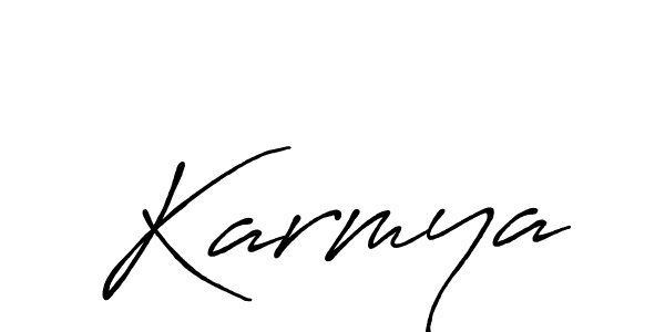 Create a beautiful signature design for name Karmya. With this signature (Antro_Vectra_Bolder) fonts, you can make a handwritten signature for free. Karmya signature style 7 images and pictures png