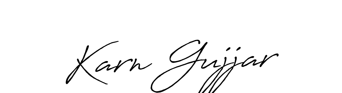 How to make Karn Gujjar signature? Antro_Vectra_Bolder is a professional autograph style. Create handwritten signature for Karn Gujjar name. Karn Gujjar signature style 7 images and pictures png