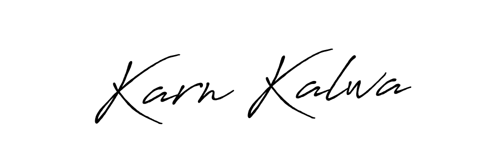 You should practise on your own different ways (Antro_Vectra_Bolder) to write your name (Karn Kalwa) in signature. don't let someone else do it for you. Karn Kalwa signature style 7 images and pictures png