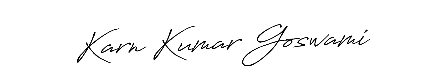 Use a signature maker to create a handwritten signature online. With this signature software, you can design (Antro_Vectra_Bolder) your own signature for name Karn Kumar Goswami. Karn Kumar Goswami signature style 7 images and pictures png