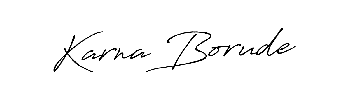 How to make Karna Borude signature? Antro_Vectra_Bolder is a professional autograph style. Create handwritten signature for Karna Borude name. Karna Borude signature style 7 images and pictures png