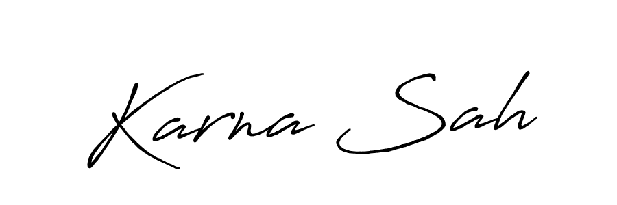How to make Karna Sah name signature. Use Antro_Vectra_Bolder style for creating short signs online. This is the latest handwritten sign. Karna Sah signature style 7 images and pictures png