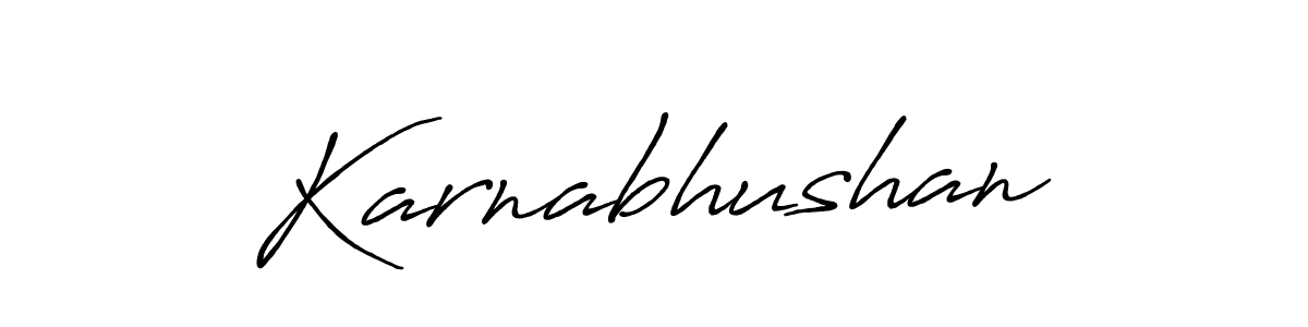 Make a beautiful signature design for name Karnabhushan. With this signature (Antro_Vectra_Bolder) style, you can create a handwritten signature for free. Karnabhushan signature style 7 images and pictures png