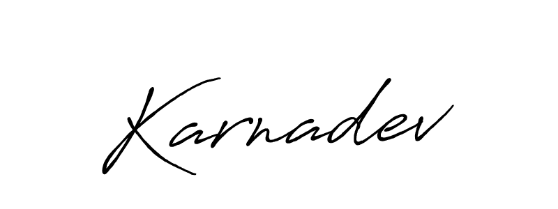 Design your own signature with our free online signature maker. With this signature software, you can create a handwritten (Antro_Vectra_Bolder) signature for name Karnadev. Karnadev signature style 7 images and pictures png