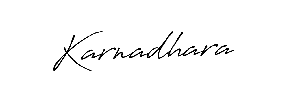 How to make Karnadhara name signature. Use Antro_Vectra_Bolder style for creating short signs online. This is the latest handwritten sign. Karnadhara signature style 7 images and pictures png