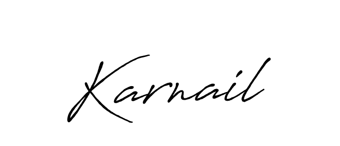 Design your own signature with our free online signature maker. With this signature software, you can create a handwritten (Antro_Vectra_Bolder) signature for name Karnail. Karnail signature style 7 images and pictures png