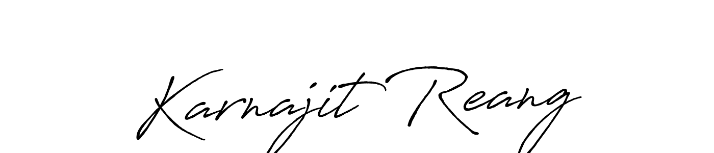 Create a beautiful signature design for name Karnajit Reang. With this signature (Antro_Vectra_Bolder) fonts, you can make a handwritten signature for free. Karnajit Reang signature style 7 images and pictures png