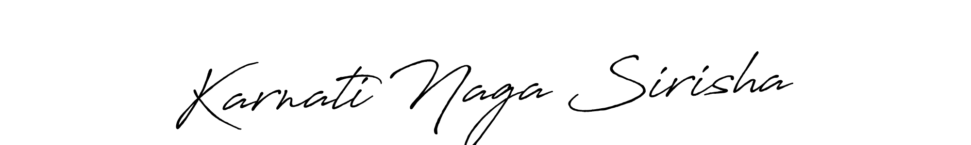 Make a beautiful signature design for name Karnati Naga Sirisha. With this signature (Antro_Vectra_Bolder) style, you can create a handwritten signature for free. Karnati Naga Sirisha signature style 7 images and pictures png