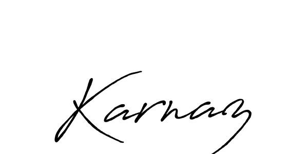 Karnaz stylish signature style. Best Handwritten Sign (Antro_Vectra_Bolder) for my name. Handwritten Signature Collection Ideas for my name Karnaz. Karnaz signature style 7 images and pictures png