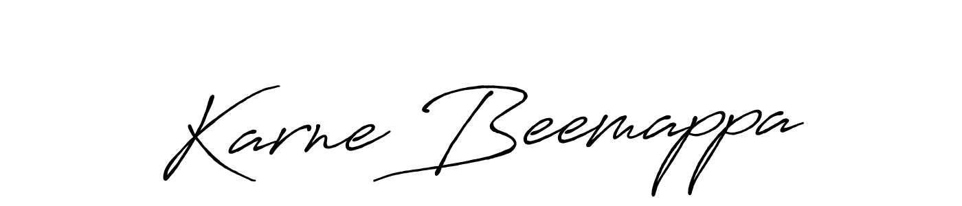 How to make Karne Beemappa name signature. Use Antro_Vectra_Bolder style for creating short signs online. This is the latest handwritten sign. Karne Beemappa signature style 7 images and pictures png