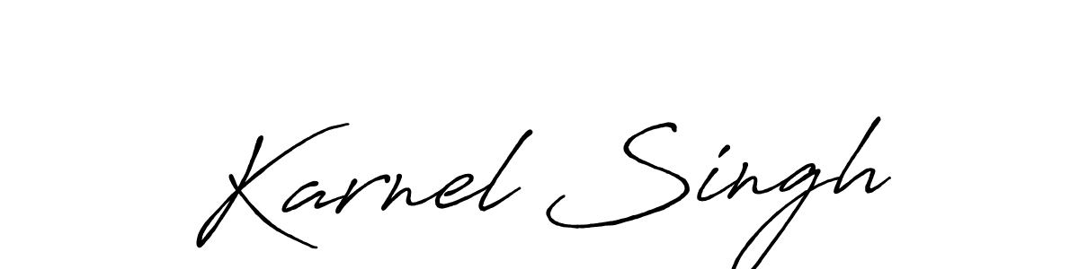 You should practise on your own different ways (Antro_Vectra_Bolder) to write your name (Karnel Singh) in signature. don't let someone else do it for you. Karnel Singh signature style 7 images and pictures png