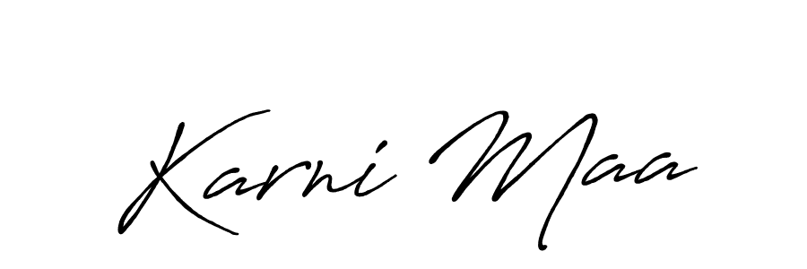 Design your own signature with our free online signature maker. With this signature software, you can create a handwritten (Antro_Vectra_Bolder) signature for name Karni Maa. Karni Maa signature style 7 images and pictures png