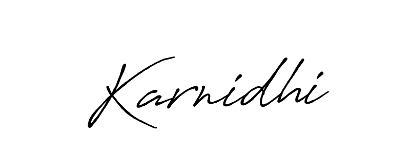 How to make Karnidhi name signature. Use Antro_Vectra_Bolder style for creating short signs online. This is the latest handwritten sign. Karnidhi signature style 7 images and pictures png