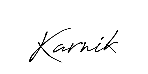 Also You can easily find your signature by using the search form. We will create Karnik name handwritten signature images for you free of cost using Antro_Vectra_Bolder sign style. Karnik signature style 7 images and pictures png