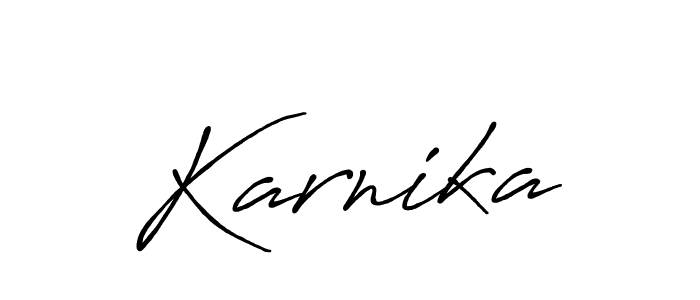 How to make Karnika signature? Antro_Vectra_Bolder is a professional autograph style. Create handwritten signature for Karnika name. Karnika signature style 7 images and pictures png