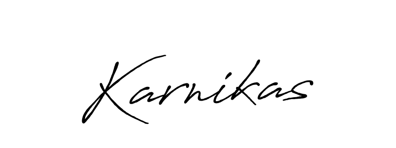 Design your own signature with our free online signature maker. With this signature software, you can create a handwritten (Antro_Vectra_Bolder) signature for name Karnikas. Karnikas signature style 7 images and pictures png