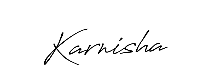 Make a beautiful signature design for name Karnisha. Use this online signature maker to create a handwritten signature for free. Karnisha signature style 7 images and pictures png
