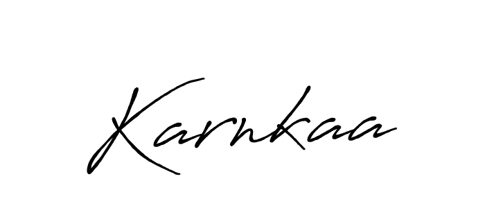 Design your own signature with our free online signature maker. With this signature software, you can create a handwritten (Antro_Vectra_Bolder) signature for name Karnkaa. Karnkaa signature style 7 images and pictures png
