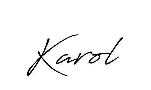 Make a beautiful signature design for name Karol. With this signature (Antro_Vectra_Bolder) style, you can create a handwritten signature for free. Karol signature style 7 images and pictures png