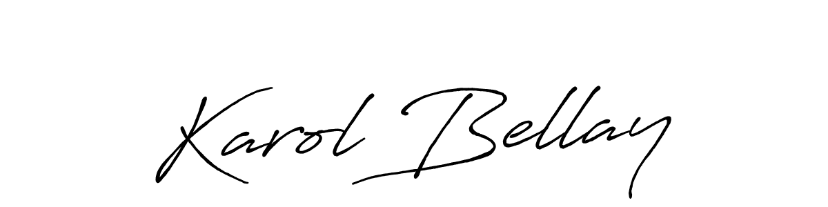 Use a signature maker to create a handwritten signature online. With this signature software, you can design (Antro_Vectra_Bolder) your own signature for name Karol Bellay. Karol Bellay signature style 7 images and pictures png