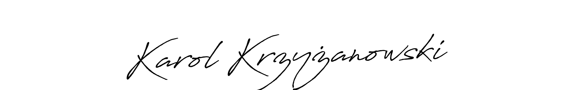 How to make Karol Krzyżanowski name signature. Use Antro_Vectra_Bolder style for creating short signs online. This is the latest handwritten sign. Karol Krzyżanowski signature style 7 images and pictures png