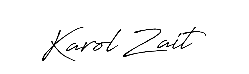 Create a beautiful signature design for name Karol Zait. With this signature (Antro_Vectra_Bolder) fonts, you can make a handwritten signature for free. Karol Zait signature style 7 images and pictures png