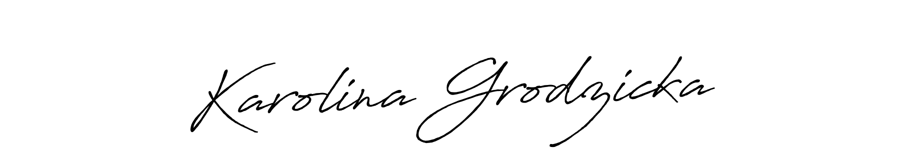 Make a short Karolina Grodzicka signature style. Manage your documents anywhere anytime using Antro_Vectra_Bolder. Create and add eSignatures, submit forms, share and send files easily. Karolina Grodzicka signature style 7 images and pictures png