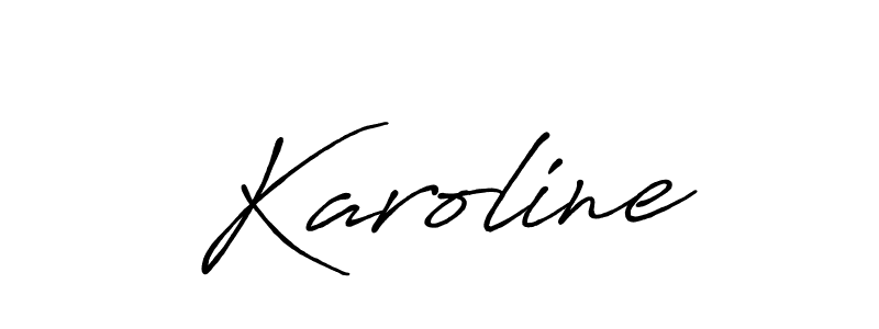 Similarly Antro_Vectra_Bolder is the best handwritten signature design. Signature creator online .You can use it as an online autograph creator for name Karoline. Karoline signature style 7 images and pictures png