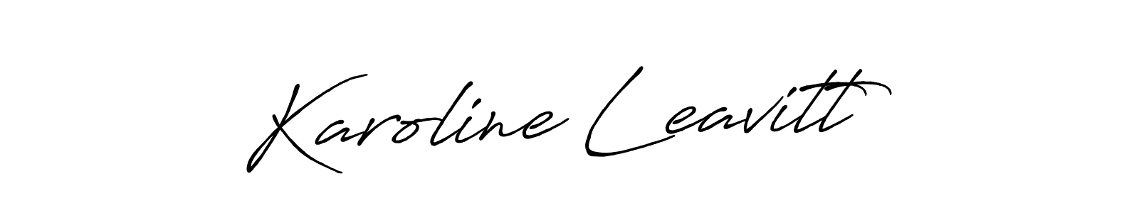 Create a beautiful signature design for name Karoline Leavitt. With this signature (Antro_Vectra_Bolder) fonts, you can make a handwritten signature for free. Karoline Leavitt signature style 7 images and pictures png