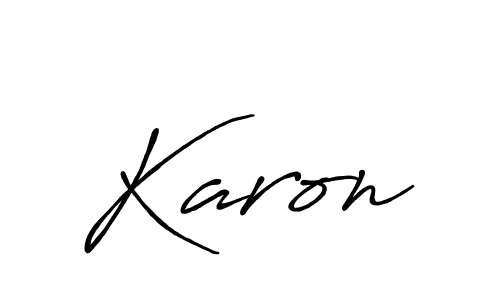 Create a beautiful signature design for name Karon. With this signature (Antro_Vectra_Bolder) fonts, you can make a handwritten signature for free. Karon signature style 7 images and pictures png