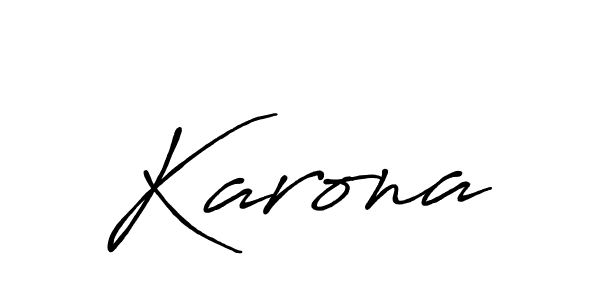 You should practise on your own different ways (Antro_Vectra_Bolder) to write your name (Karona) in signature. don't let someone else do it for you. Karona signature style 7 images and pictures png