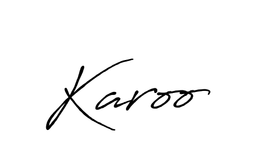 Karoo stylish signature style. Best Handwritten Sign (Antro_Vectra_Bolder) for my name. Handwritten Signature Collection Ideas for my name Karoo. Karoo signature style 7 images and pictures png
