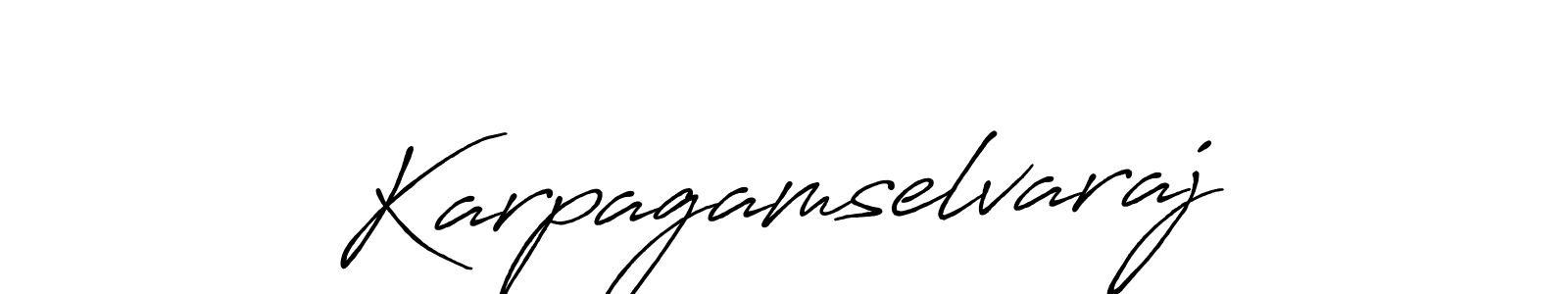 Use a signature maker to create a handwritten signature online. With this signature software, you can design (Antro_Vectra_Bolder) your own signature for name Karpagamselvaraj. Karpagamselvaraj signature style 7 images and pictures png