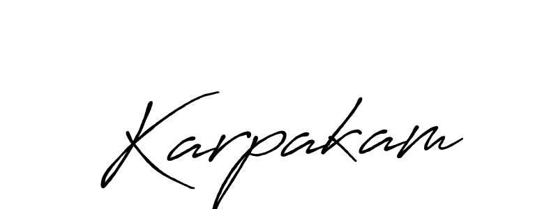 How to make Karpakam signature? Antro_Vectra_Bolder is a professional autograph style. Create handwritten signature for Karpakam name. Karpakam signature style 7 images and pictures png