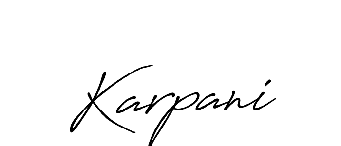 Make a beautiful signature design for name Karpani. With this signature (Antro_Vectra_Bolder) style, you can create a handwritten signature for free. Karpani signature style 7 images and pictures png