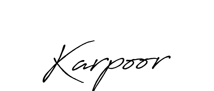 Karpoor stylish signature style. Best Handwritten Sign (Antro_Vectra_Bolder) for my name. Handwritten Signature Collection Ideas for my name Karpoor. Karpoor signature style 7 images and pictures png